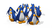 Artwork of 3D penguins