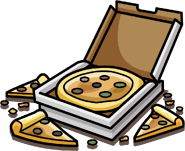 A box of pizza as seen at the Plaza during the Make Your Mark: Ultimate Jam construction