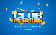 Club Penguin's loading screen temporarily for the party.