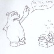 A sketch of Herbert and Klutzy by Screenhog from an old sketchbook of his