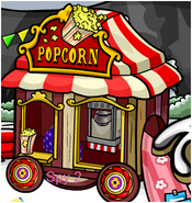 A popcorn stand during the Fall Fair