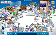 In the Snow Forts during the Puffle Party 2010