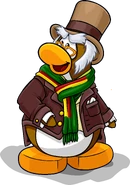 As seen in the December 2009 Penguin Style catalog, along with the Humbug Hat, Humbug Spectacles, and Tri-color Scarf