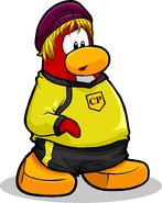 As seen in issue 202 of the Club Penguin Times, along with the Goalie Jersey