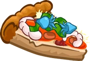 A deluxe pizza from the Puffle Snack Station