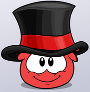 The Top Hat on a Red Puffle