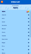 The first part of the current world list in Club Penguin Island