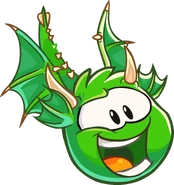 Puffle Dragón Verde