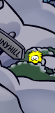 The yellow puffle on the Mountain.