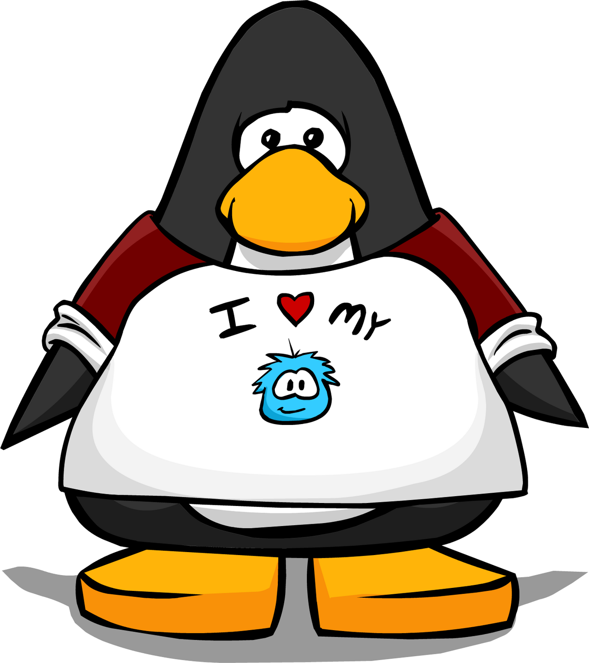 I Love My Puffle T Shirt Club Penguin Wiki Fandom