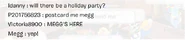 Megg confirmando la fiesta (En Inglés).