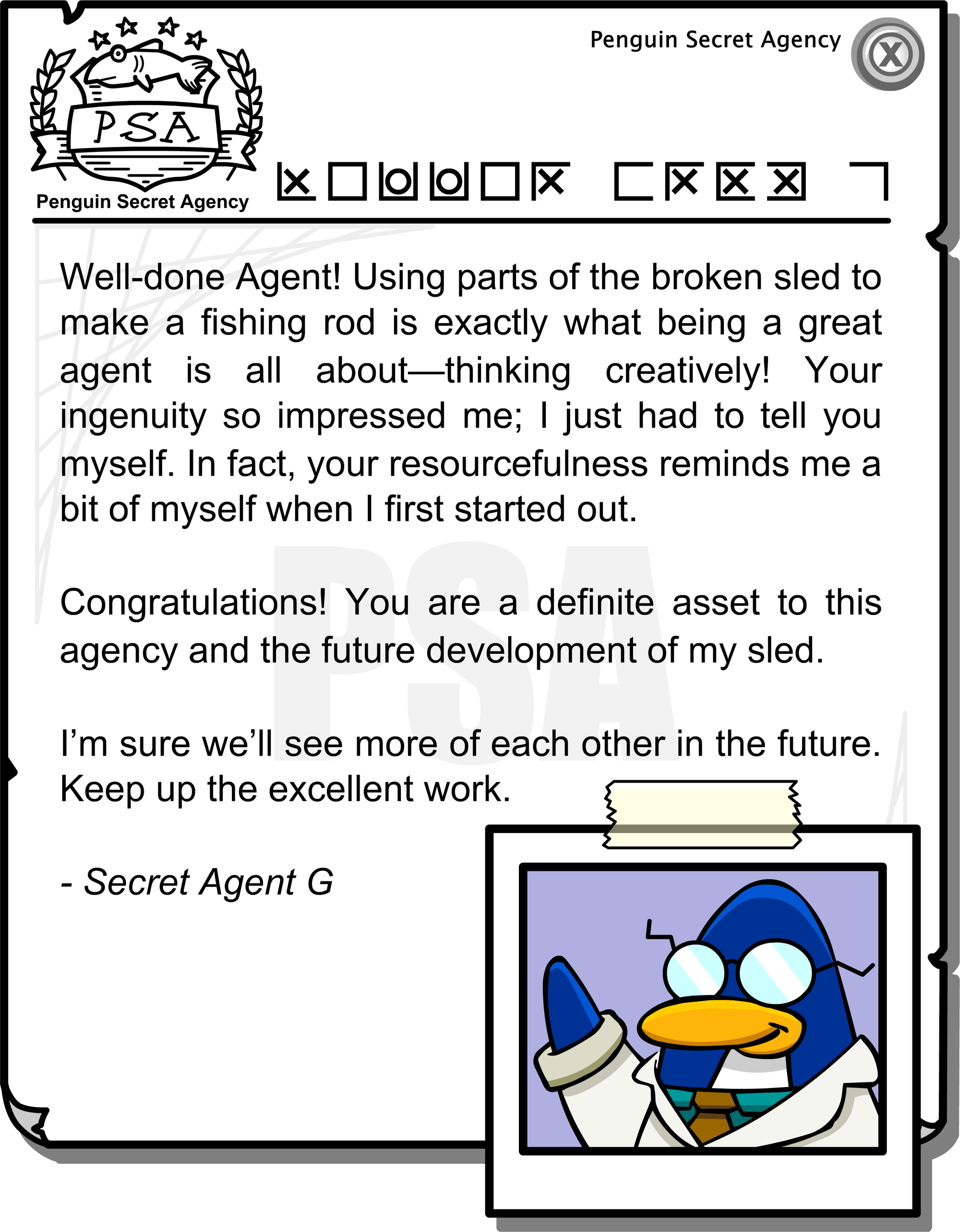 Letter From G Club Penguin Wiki Fandom
