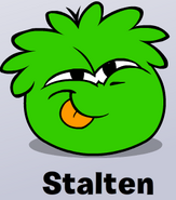 When a Green Puffle gets petted.