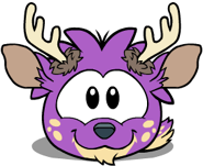 Puffle Ciervo Violeta en el Juego