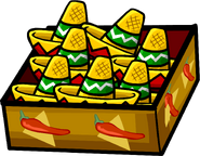 A free item stand with Mini Sombreros