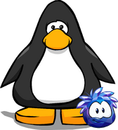 Blue Crystal Puffle on a Player Card