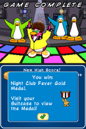 Receiving the Night Club Fever Gold Medal