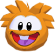 Orange puffle 3d icon