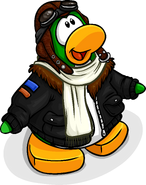 As seen in the August 2009 Penguin Style catalog, along with the Big White Scarf and Pilot's Jacket