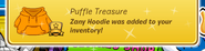 Obtaining the item via Treasure!