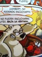 Junto a Herbert en un cómic