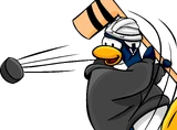 As seen in issue 127 of the Club Penguin Times, along with the Hockey Helmet and Black Hoodie