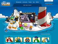 The homepage when Puffle Trouble was released.