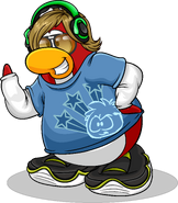 As seen in series 16 of the Treasure Book, along with The Jammin', Puffle Skate Shirt, and Green Light Up Shoes