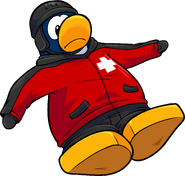 As seen in issue 327 of the Club Penguin Times, along with the Snowboard Helmet