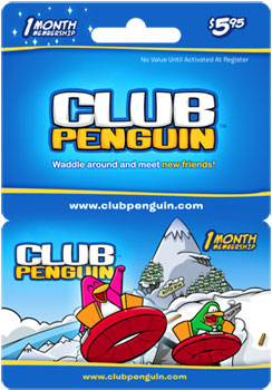 Club penguin membership card