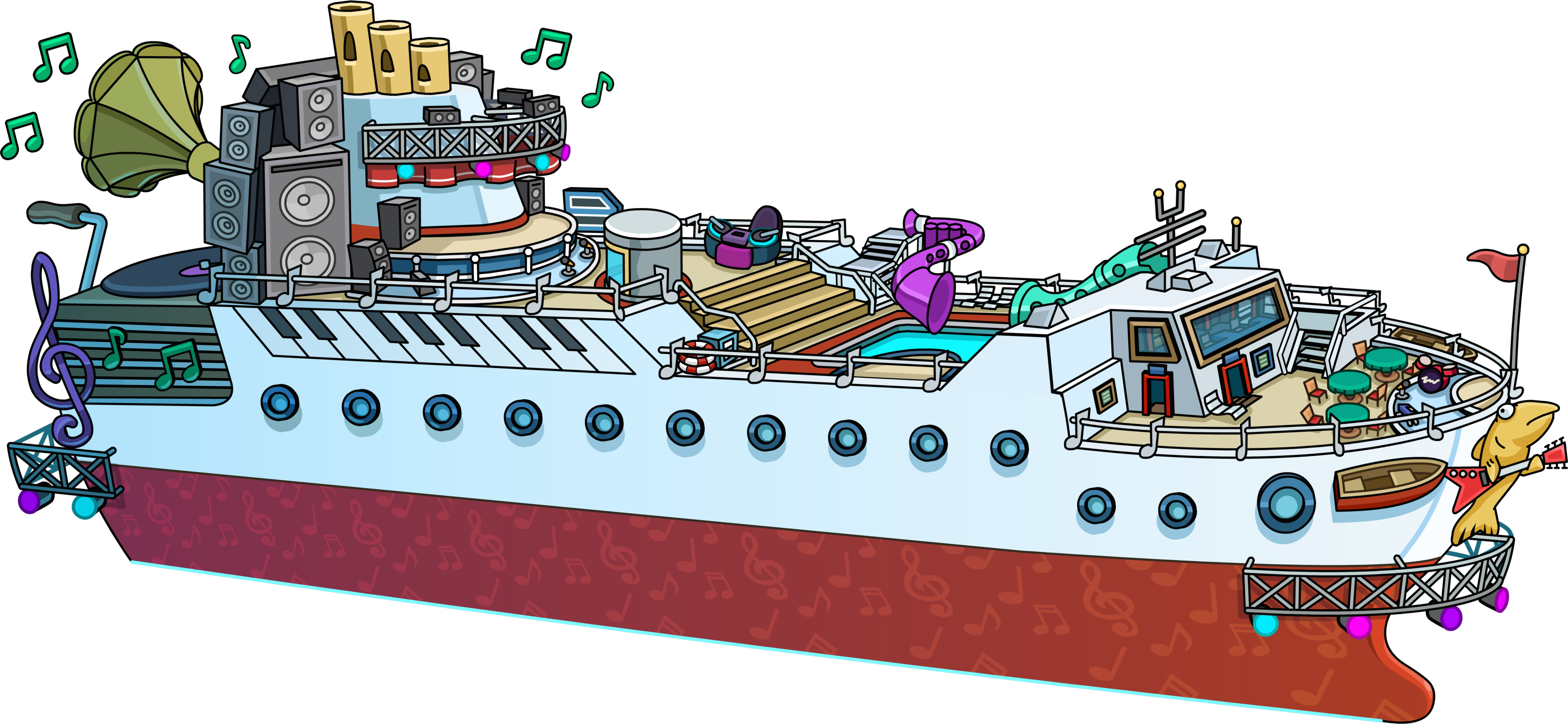 VISIT OLD PARTY ROOMS (MUSIC JAM CRUISE SHIP 2016) IN 2017 - CLUB PENGUIN 