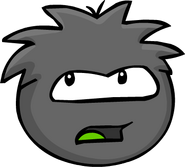 An old image of a Black Puffle.