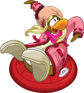 As seen in issue 402 of the Club Penguin Times, along with The Vintage, Pink Designer Scarf, and Winter Boots