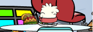 Another White Puffle playing.