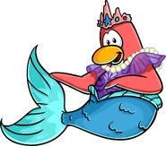 As seen in issue 199 of the Club Penguin Times, along with the Coral Crown and Mermaid Costume