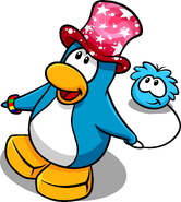 As seen in issue 226 of the Club Penguin Times, along with the Cosmic Star Hat