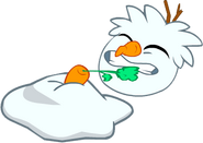 Snowman Puffle puffle digging