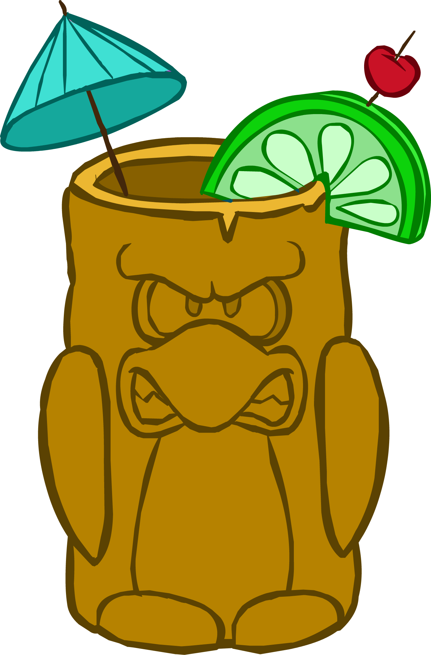 Brown Tropical Cup | Club Penguin Wiki | Fandom