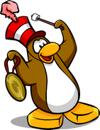 As seen in issue 196 of the Club Penguin Times, along with the Hand Gong