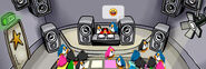DJ Maxx with other penguins at the Night Club, in Penguin Chat 3.