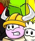 Pink puffle viking helmet.jpg (8 KB) A pink puffle wearing the Gold Viking Helmet