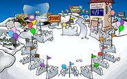 A Purple Puffle can be spotted in the Snow Forts during the Puffle Party 2009, Puffle Party 2010, Puffle Party 2011 and Puffle Party 2012