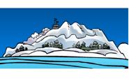 CP island.png (39 KB) The view of the Club Penguin island from the Iceberg