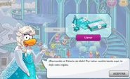 El mensaje que te da Elsa cuando entras por primera vez al Palacio de Hielo.