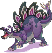 Purple Stegosaurus.