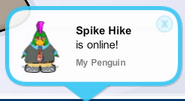 Proof that Spike Hike was testing 'My Penguin'