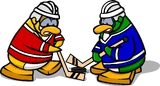As seen in issue 43 of The Penguin Times, along with the Hockey Helmet, Red Hockey Jersey, and Blue Hockey Jersey
