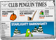 The cover of issue #105 of the Club Penguin Times.