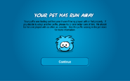 Older message for losing a puffle