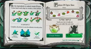 Potion selection, seen from Game On